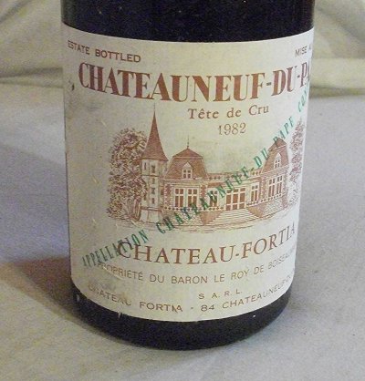 Chateau -Fortia.  Chateauneuf-Du-Pape.  Tete de Cru.  1982.