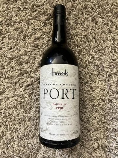 Harrods Mature Crusted Port Bottled in 1990