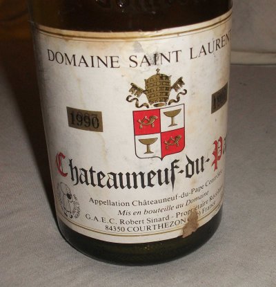 Domaine Saint Laurent, Chateauneuf-du-Pape.  1990.