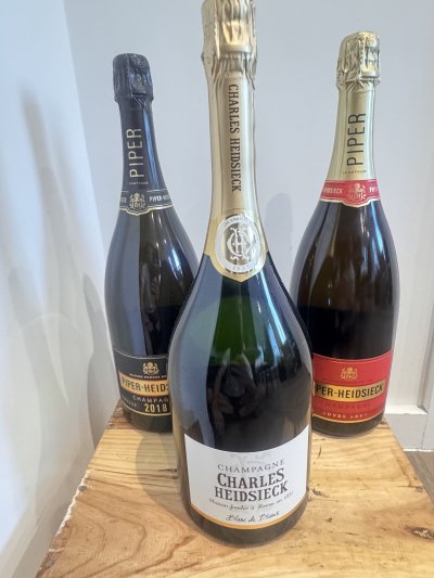 Mixed Lot of 3 Magnums – Heidsieck Family Champagnes (Charles Heidsieck BdB NV, Piper-Heidsieck 2018 & Brut Réserve NV 