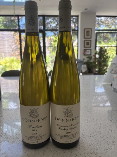 Mixed case of Donnhoff whites; 2009 Riesling and 2009 Norheimer Kirschheck Riesling Spatlese