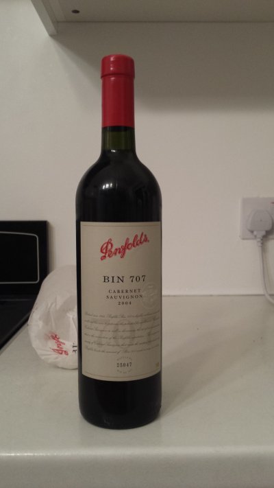 Penfolds, Bin 707 2004 (RP 95 points - ws £380) 