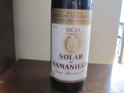 Solar de Samaniego Gran Reserva 1980 Bodegas Alavesas, Rioja