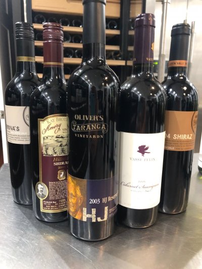 Christmas Oliver's Taranga, Hj Reserve Shiraz,+ 4 other great Aus wines 