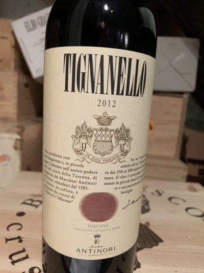Tignanello 2012,  Antinori Tuscany, Italy, IGT (96 JS, 95 AG)