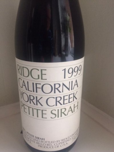 Ridge, Petite Sirah York Creek, California, Spring Mountain District, United States, AVA