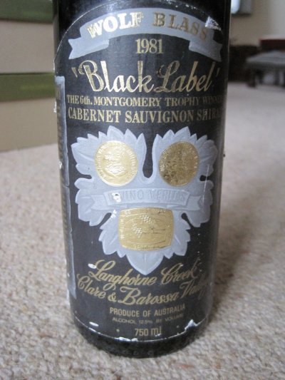 Wolf Blass Black Label 1981, South Australia (JO 91)