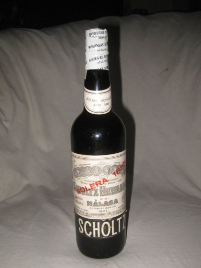Scholtz Hermanos, Malaga Solera 1885.  Espana.  Rare Bottle.