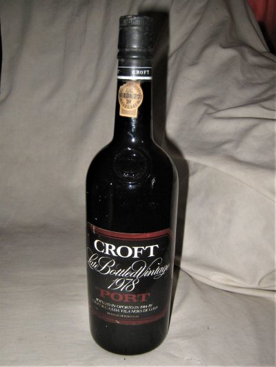 'Croft Late Bottled Vintage 1978' Port.  Bottled in 1984.