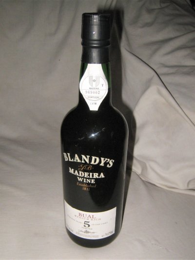 'Blandy's JB Madeira Wine'.  Bual. 5 Year Old.