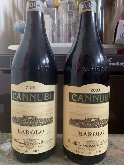 2009 & 2010 Barolo Cannubi, Piedmont, Barolo, Italy, DOCG, 2010