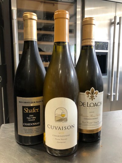 californian napa chardonnay collection x 3