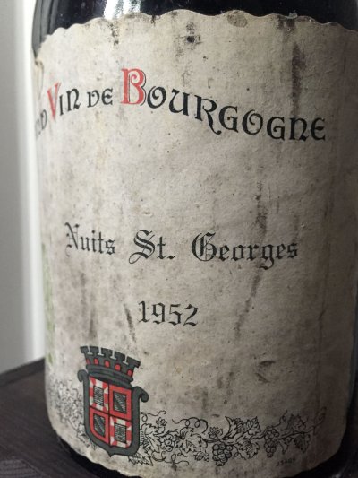 1952 Nuits Saint Georges, Grand Vin, burgundy 