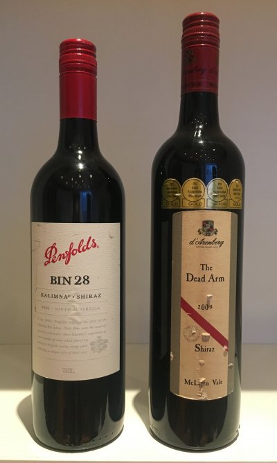 D'Arenberg, Dead Arm Shiraz, McLaren Vale & Penfolds, Bin 28 Kalimna Shiraz, South Australia, Australia