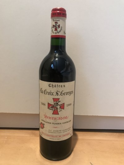 Chateau La Croix St-Georges, Pomerol, Red, 1998, appellation Pomerol contrôlée, France 