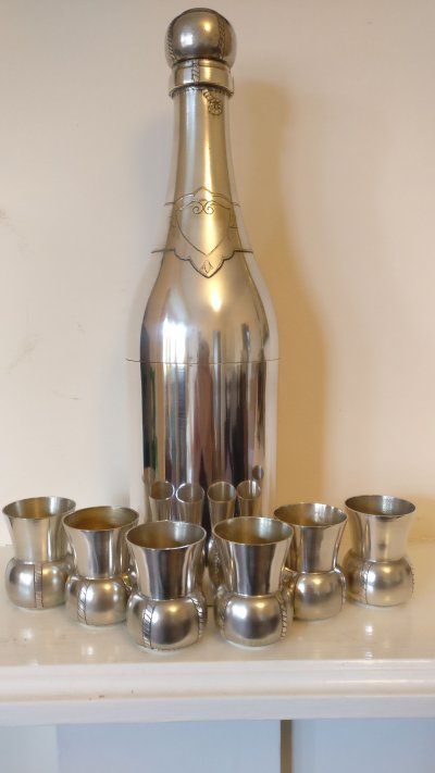 Champagne silver plated cocktail shaker