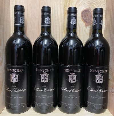 4 bot Henschke, Mount Edelstone Shiraz, South Australia, Lenswood, Australia