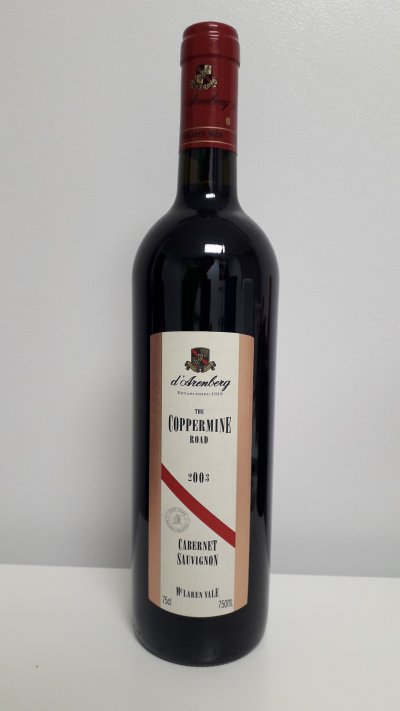 D'Arenberg, Coppermine Road Cabernet Sauvignon, South Australia, McLaren Vale, Australia