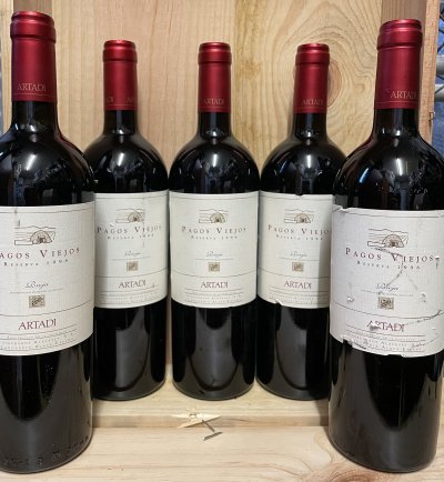 5 bot Artadi, Pagos Viejos, Rioja, Spain, DOC 1996