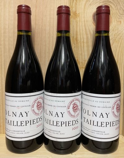 3 bot Marquis d'Angerville, Volnay 1er Cru Taillepieds 2000