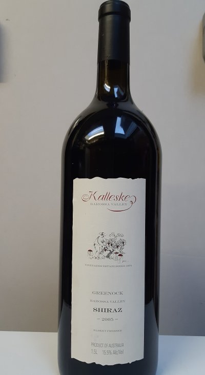 Kalleske, Greenock Shiraz 2005. Magnum, RP 94-96pts