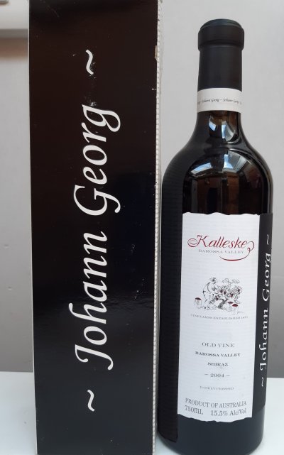 Kalleske, Johann Georg Shiraz 2004. RP 96pts. (Signed by Troy Kalleske)