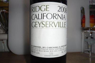 Ridge, Geyserville, Alexander Valley, Magnum