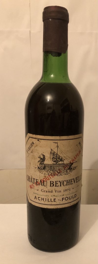Chateau beychevelle grand vin 1971 mis en bouteille 