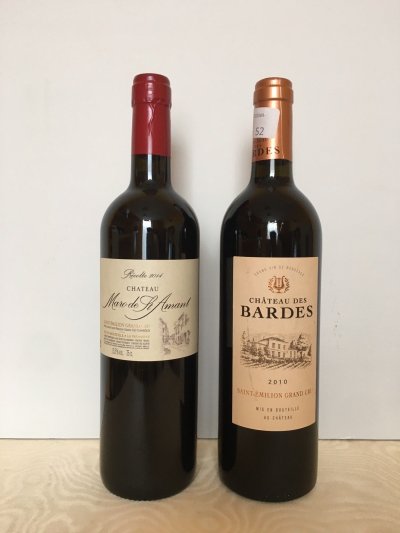 Chateau Maro de Saint Amant, Saint-Emilion Grand Cru 2014 & Chateau des Bardes, Saint-Emilion Grand Cru 