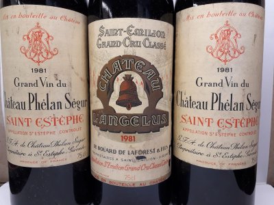 1981 Rare Bordeaux Collection Château Angelus, Château Phélan Ségur 