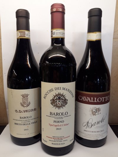2015 BAROLO top producer x3 bottles