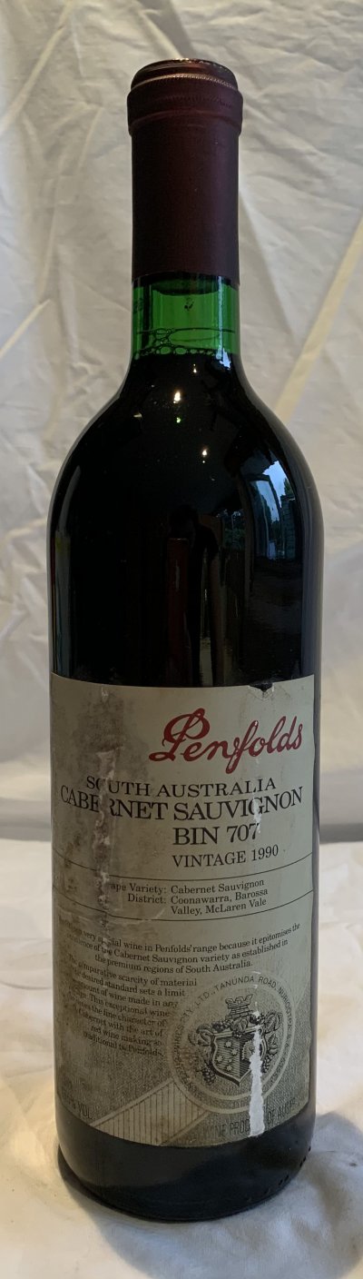 Penfolds Cabernet Sauvignon 1990 bin 707 