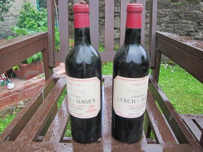 Two Bottles Chateau Lynch Bages Grand Cru Classe, Pauillac 1961