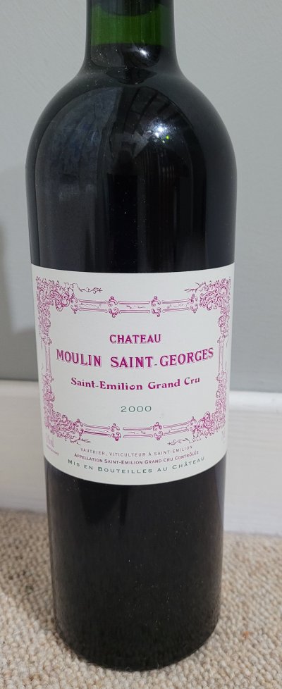 Chateau Moulin Saint-Georges, Saint-Emilion Grand Cru 2000