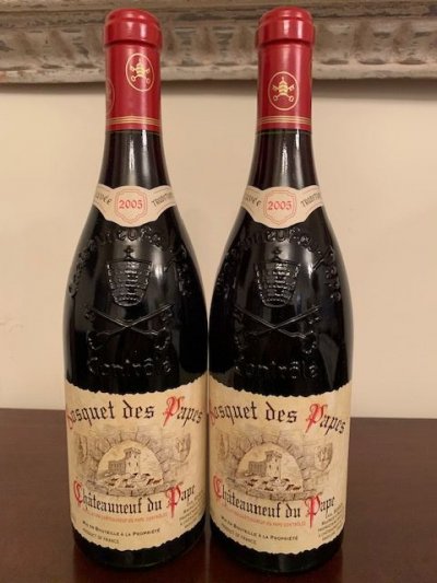 TWO Bottles of Bosquet des Papes, Chateauneuf-du-Pape, Rouge 