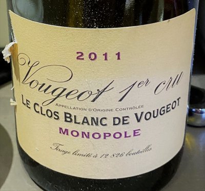 Domaine de la Vougeraie, Vougeot Premier Cru, Le Clos Blanc de Vougeot Monopole