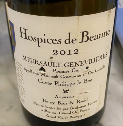 Hospices de Beaune, Meursault Premier Cru, Genevrieres Cuvee Philippe Le Bon (acquired by Berry Bros. & Rudd)
