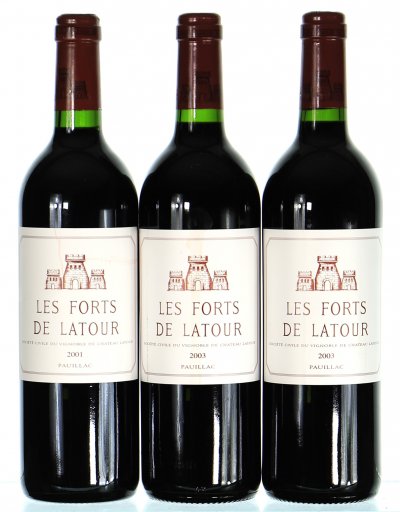 Mixed lot of Les Forts de Latour, Pauillac, 2001 and 2003