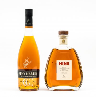 Mixed Cognac Lot: Hine and Remy Martin
