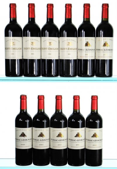 Mixed Lot from Pessac-Leognan & Saint-Emilion 2009/2012