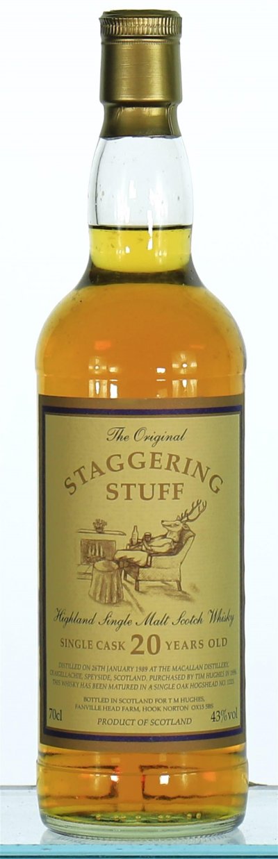 Staggering Stuff Malt Whisky, 20 Years, Distilled at the Macallan Distillery