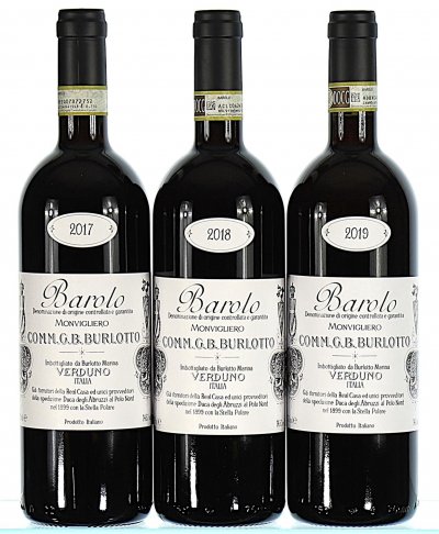2017/2019 Vertical of G.B. Burlotto, Barolo, Monvigliero - In Bond