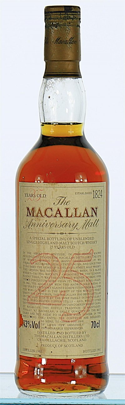 Macallan, Highland Single Malt Anniversary Malt 25YO 1965, Speyside