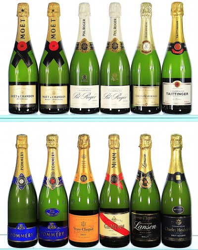Mixed Lot of Non Vintage Grande Marque Champagne