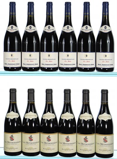 Mixed Lot of Crozes-Hermitage from Chapoutier and Paul Jaboulet Aine 