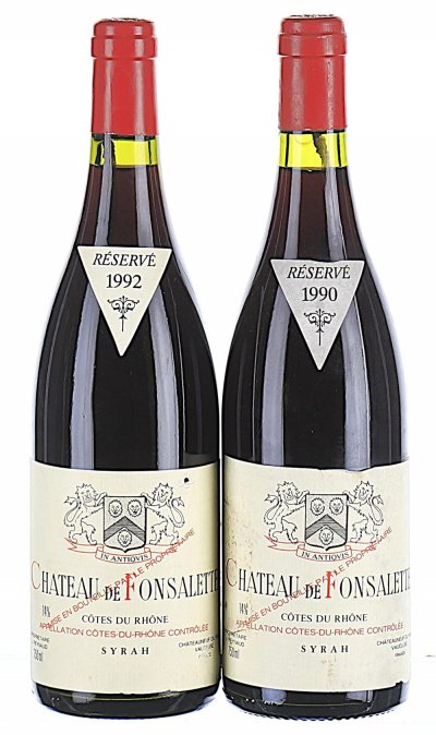 1990/1992 Chateau de Fonsalette, Cotes du Rhone, Syrah