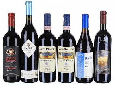 1990/1998 Mixed Lot of Brunello di Montalcino and Barolo