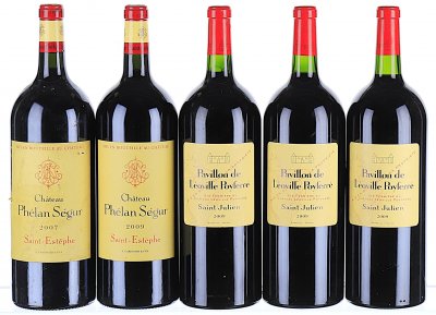2007/2009 Chateau Phelan Segur, Saint-Estephe and Pavillon Poyferre, Saint Julien (Magnums)
