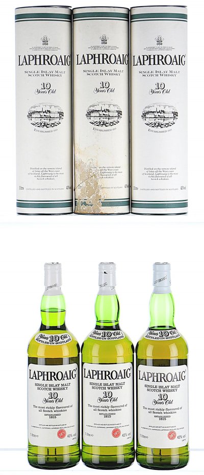 Laphroaig, Single Malt 10YO, Islay - 1990s Bottling, Post Royal Warrant (Litre)