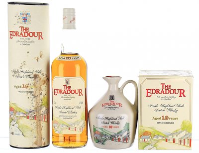 Edradour, Highland Single Malt 10YO, Highlands - 1980s and 1990s Bottling (Mixed Formats)